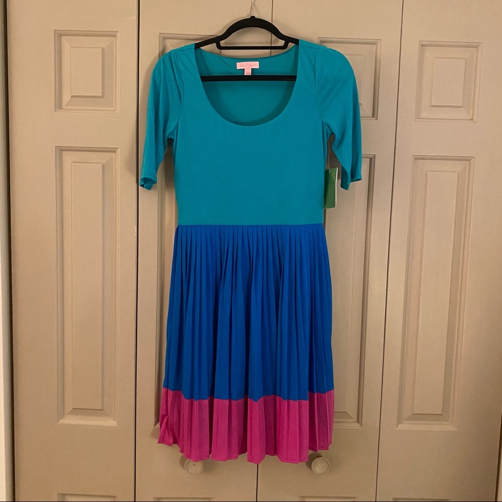 Lilly Pulitzer Colorblock Pleated Dress Size Small NWT